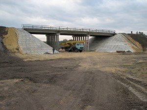 Bridge on dry land